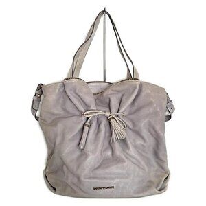 EMPORIO ARMANI - Gray Leather Tote Bag